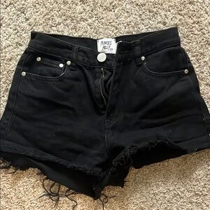 Princess Polly Black Denim Jean Shorts